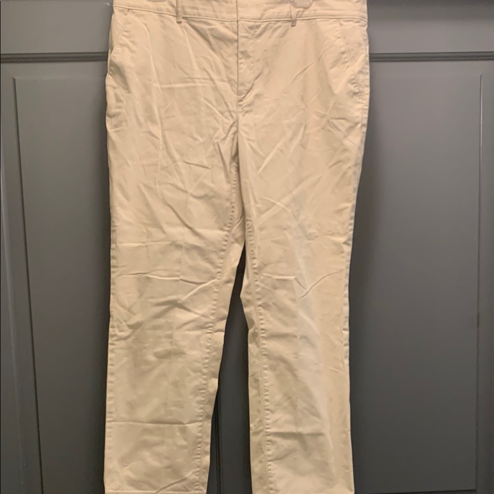 LOFT Tan Straight Leg Pants